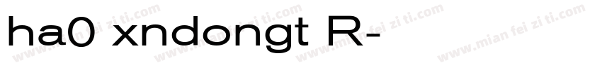 ha0 xndongt R字体转换